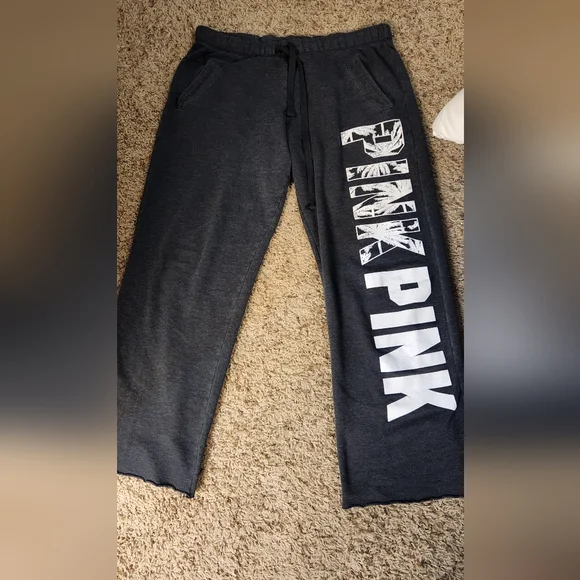 PINK - VINTAGE BOYFRIEND SWEATS SZ SM - Picture 4 of 7